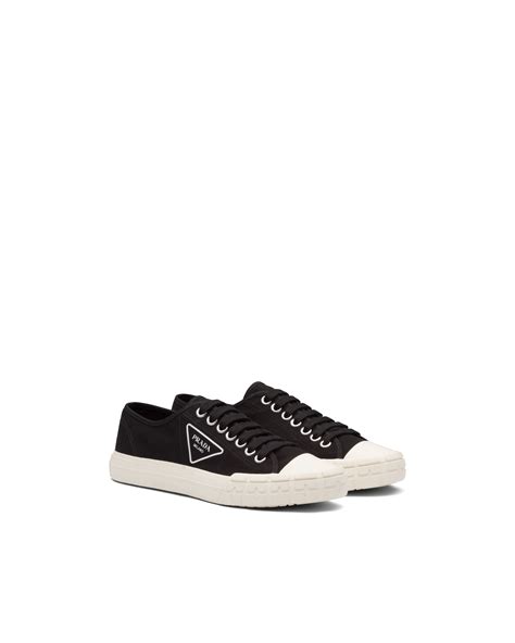 prada canvas sneakers|Schwarz/elfenbein Sneakers aus Canvas .